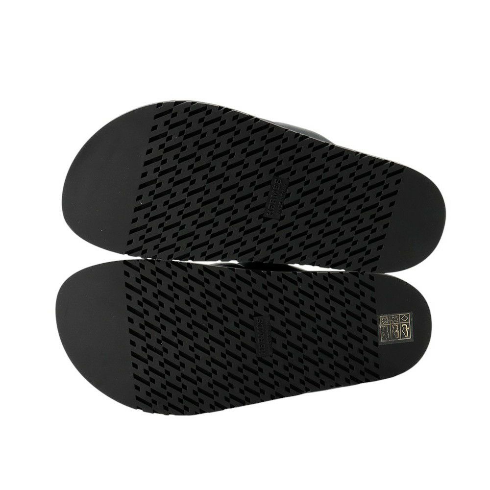 エルメス サンダル エクストラ シェーヌダンクル レディースサイズ38 HERMES 靴 黒