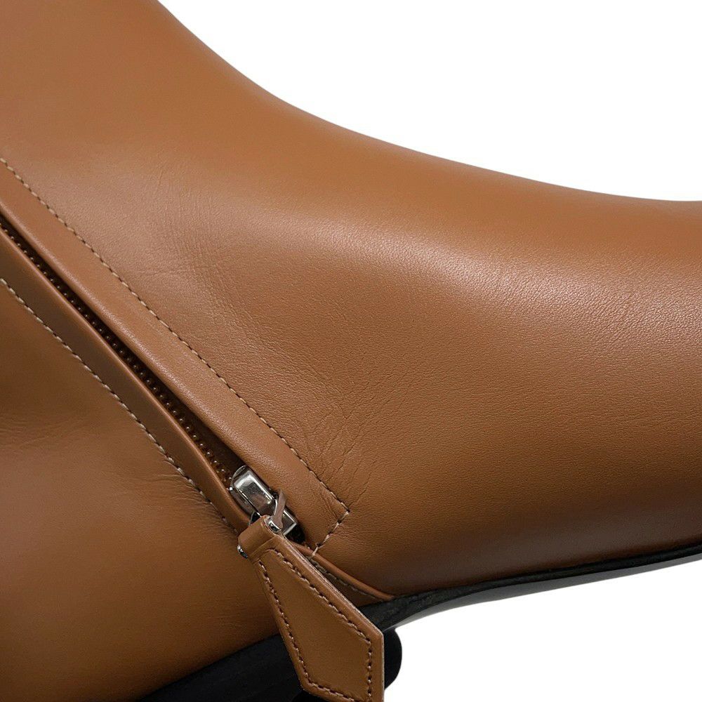 エルメス ブーツ デマルシュ サイドジップ  レザー レディースサイズ38 HERMES 靴