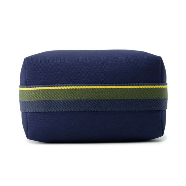 エルメス ポーチ ブリッド・ア・ブラックPM Hパヴィヨン マリン/シルバー金具 キャンバス HERMES バッグ 小物入れ