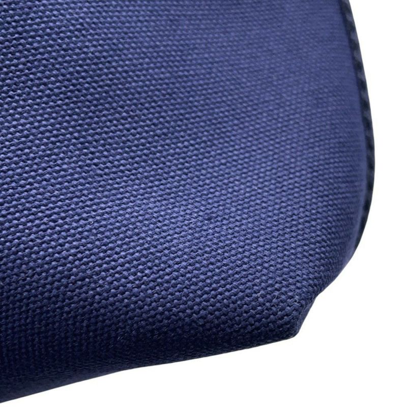 エルメス ポーチ ブリッド・ア・ブラックPM Hパヴィヨン マリン/シルバー金具 キャンバス HERMES バッグ 小物入れ