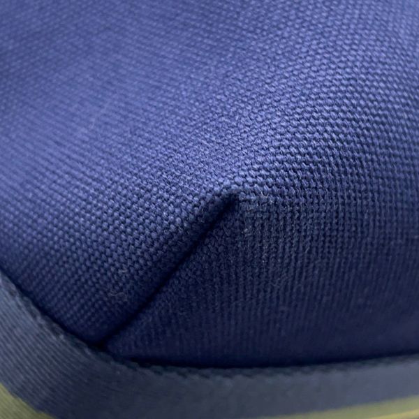 エルメス ポーチ ブリッド・ア・ブラックPM Hパヴィヨン マリン/シルバー金具 キャンバス HERMES バッグ 小物入れ