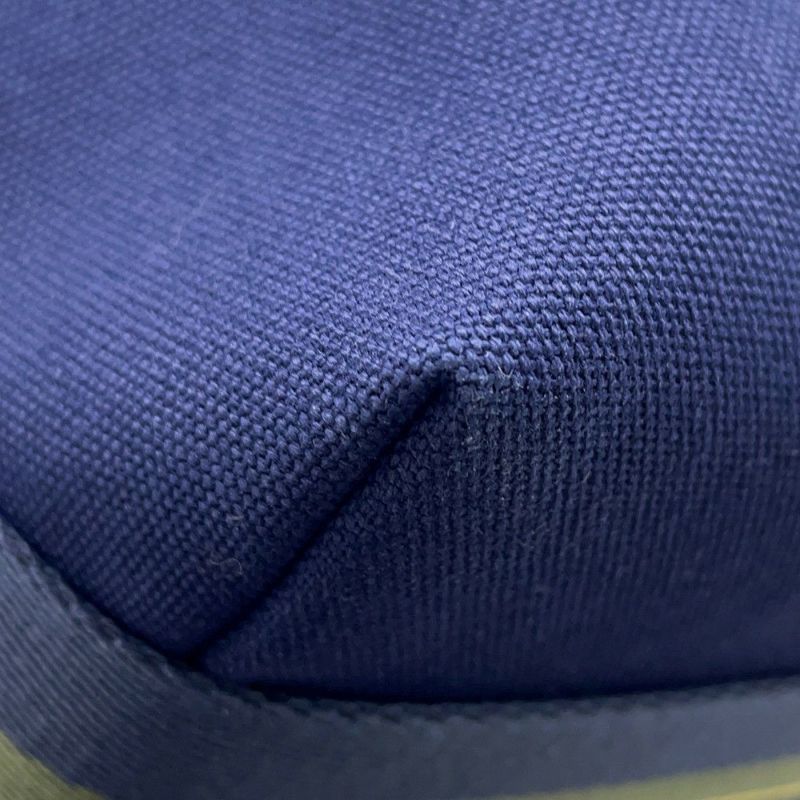 エルメス ポーチ ブリッド・ア・ブラックPM Hパヴィヨン マリン/シルバー金具 キャンバス HERMES バッグ 小物入れ