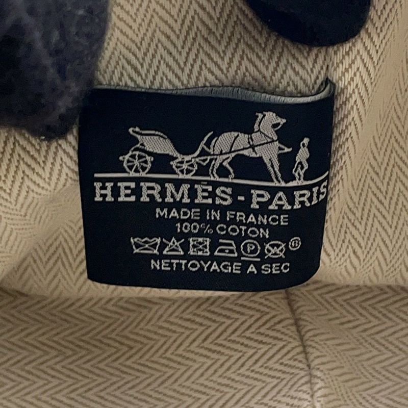 エルメス ポーチ ブリッド・ア・ブラックPM Hパヴィヨン マリン/シルバー金具 キャンバス HERMES バッグ 小物入れ