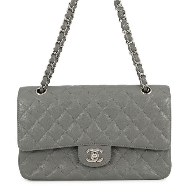 シャネル チェーンショルダーバッグ マトラッセ25 ココマーク ダブルチェーン キャビアスキン A01112 CHANEL