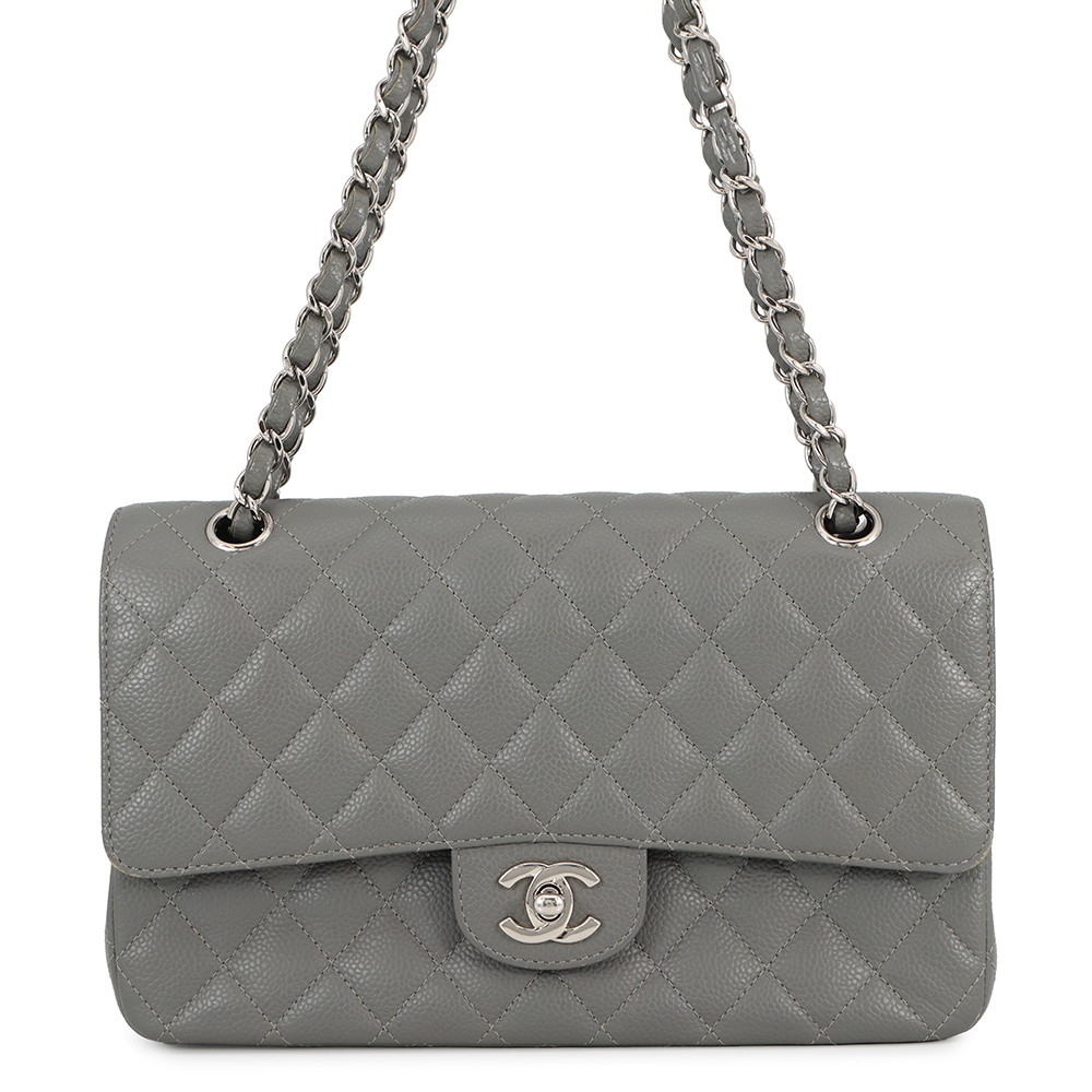 シャネル チェーンショルダーバッグ マトラッセ25 ココマーク ダブルチェーン キャビアスキン A01112 CHANEL