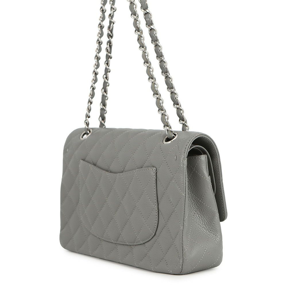 シャネル チェーンショルダーバッグ マトラッセ25 ココマーク ダブルチェーン キャビアスキン A01112 CHANEL