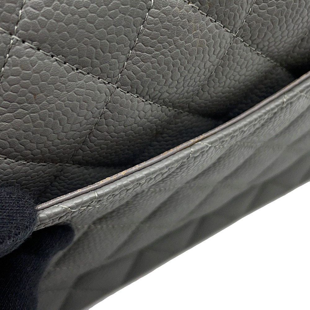 シャネル チェーンショルダーバッグ マトラッセ25 ココマーク ダブルチェーン キャビアスキン A01112 CHANEL