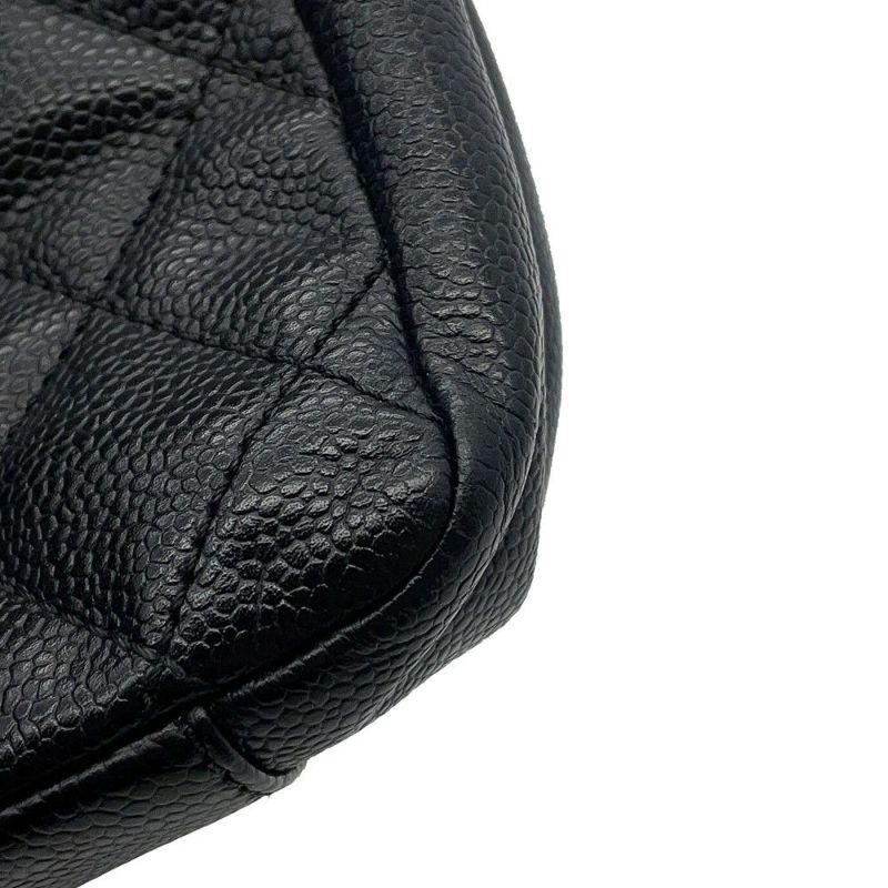 シャネル チェーントートバッグ ココマーク マトラッセ GST キャビアスキン A50995 CHANEL 黒