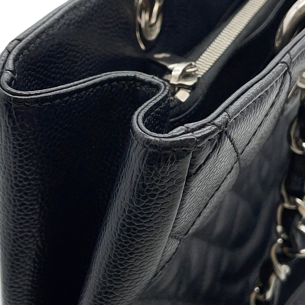 シャネル チェーントートバッグ ココマーク マトラッセ GST キャビアスキン A50995 CHANEL 黒