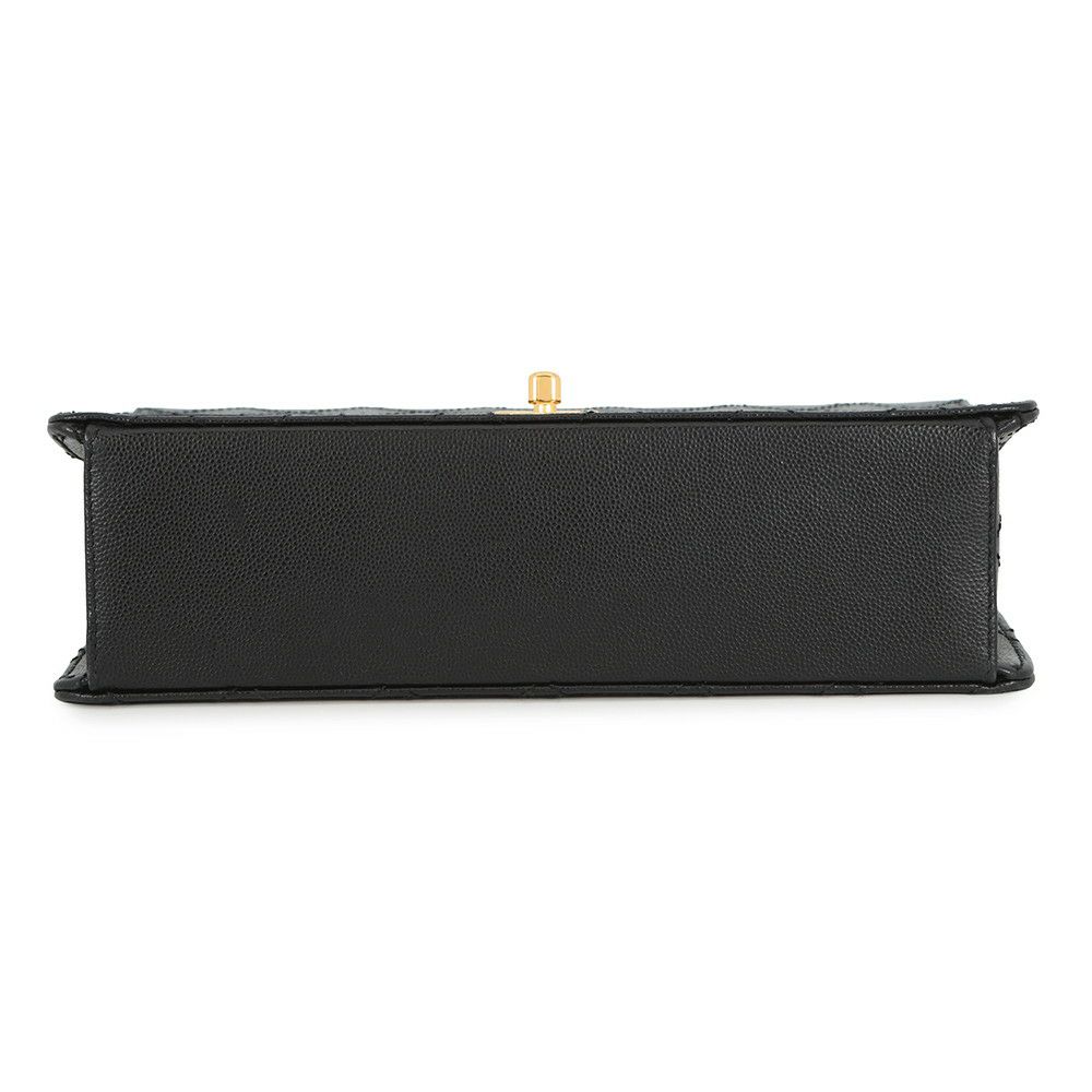 シャネル チェーンショルダーバッグ マトラッセ ココマーク シングルフラップ キャビアスキン CHANEL 黒