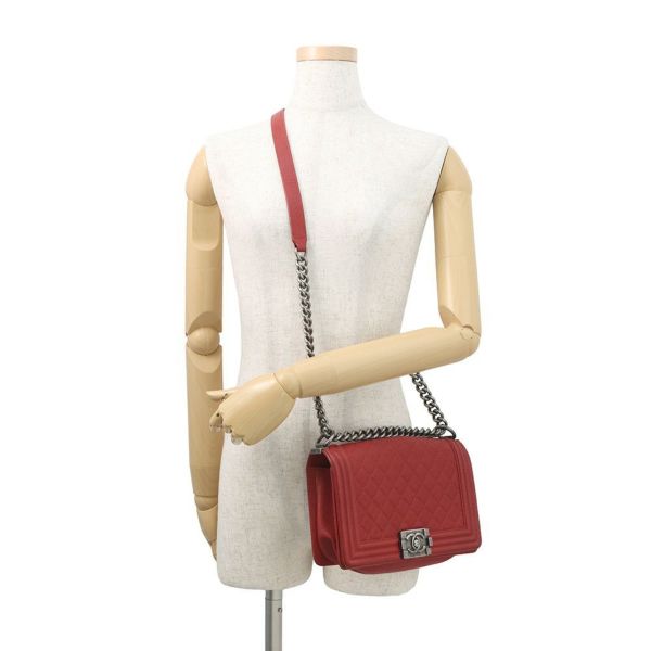 シャネル チェーンショルダーバッグ ココマーク マトラッセ ボーイシャネル ソフトキャビアスキン A67086 CHANEL