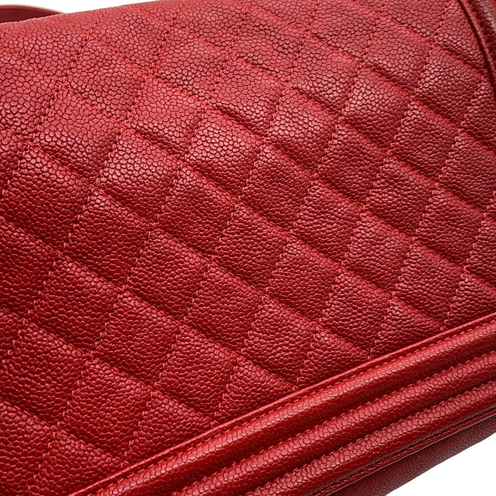 シャネル チェーンショルダーバッグ ココマーク マトラッセ ボーイシャネル ソフトキャビアスキン A67086 CHANEL