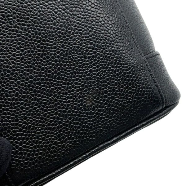 シャネル バニティバッグ ココマーク 縦型 キャビアスキン A01998 CHANEL 化粧ポーチ コスメポーチ 黒