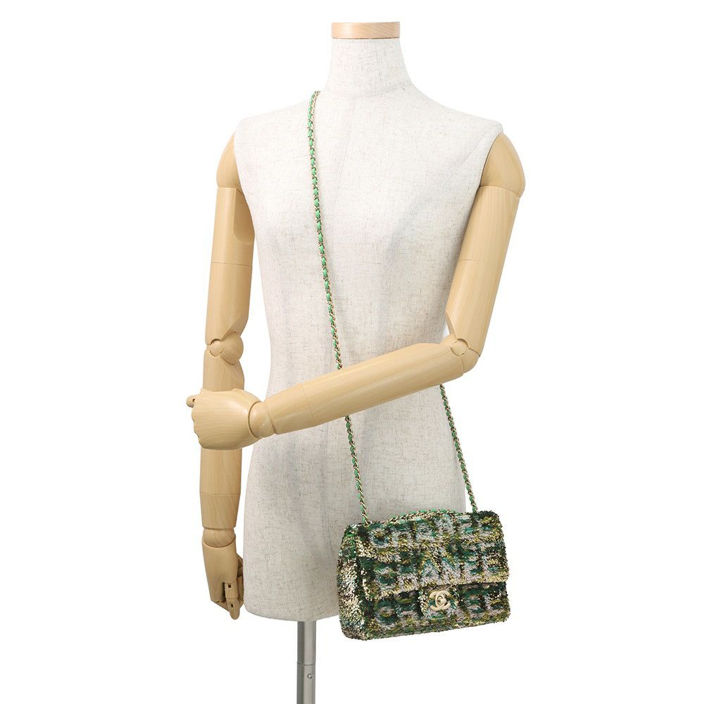 シャネル チェーンショルダーバッグ ココマーク ロゴ スパンコール CHANEL バッグ