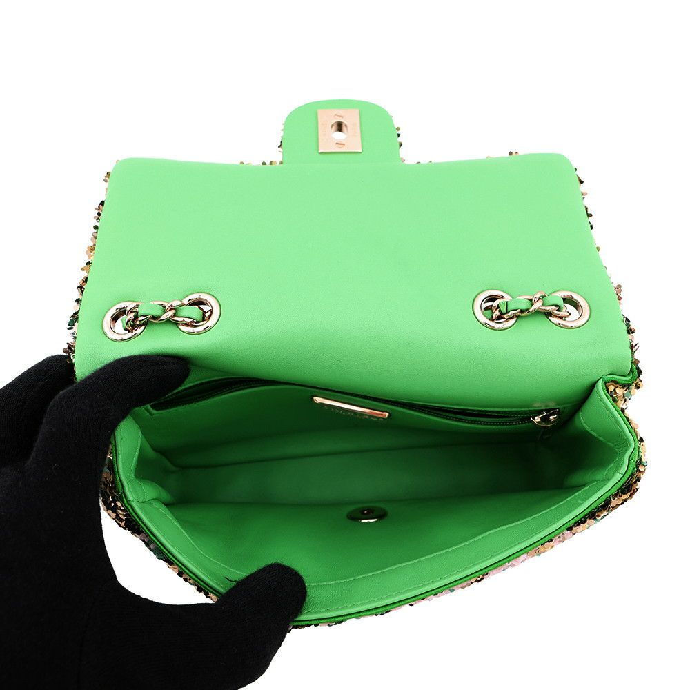 シャネル チェーンショルダーバッグ ココマーク ロゴ スパンコール CHANEL バッグ