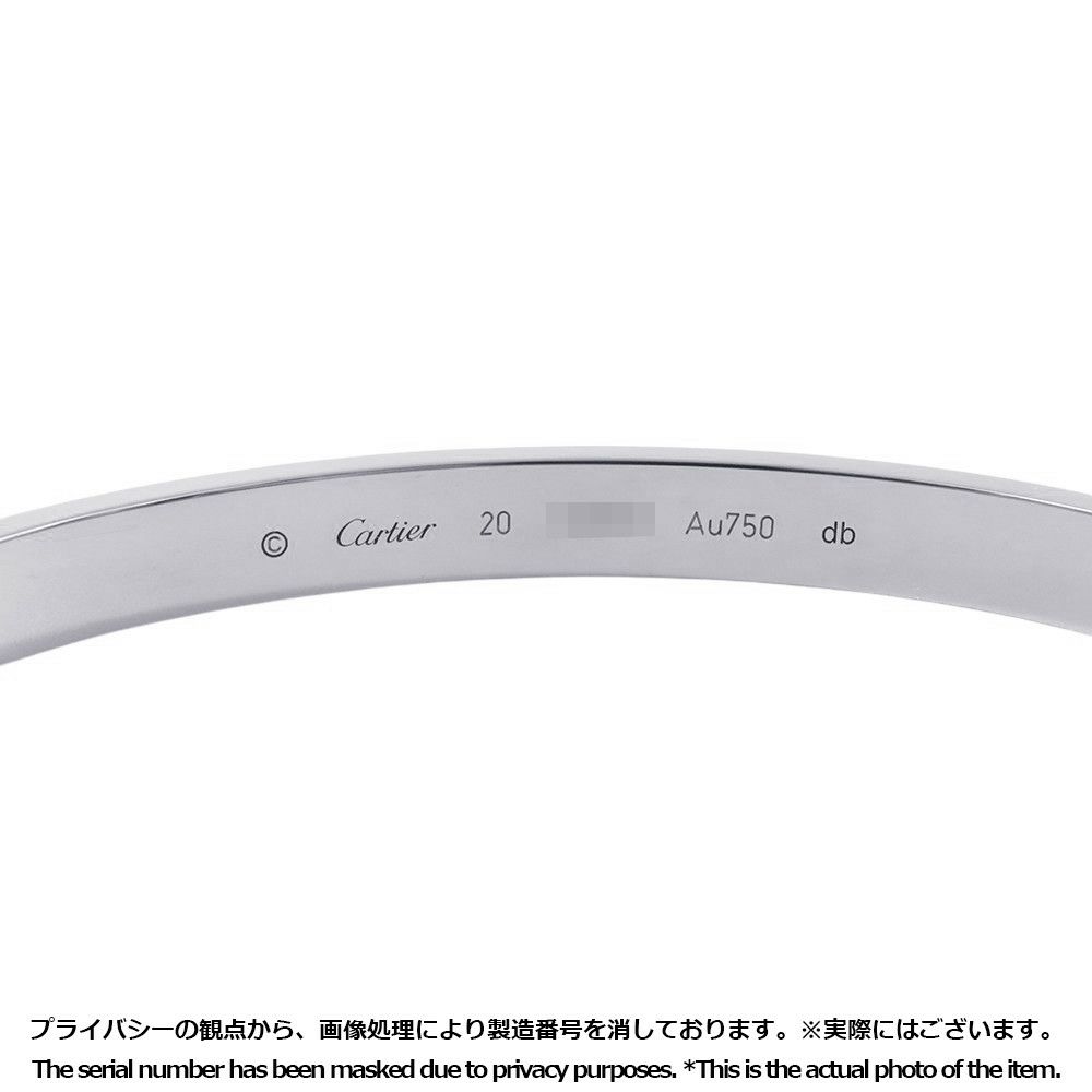 カルティエ ブレスレット ラブブレス クラシックモデル K18WGホワイトゴールド サイズ20 Cartier LOVEブレスレット バングル
