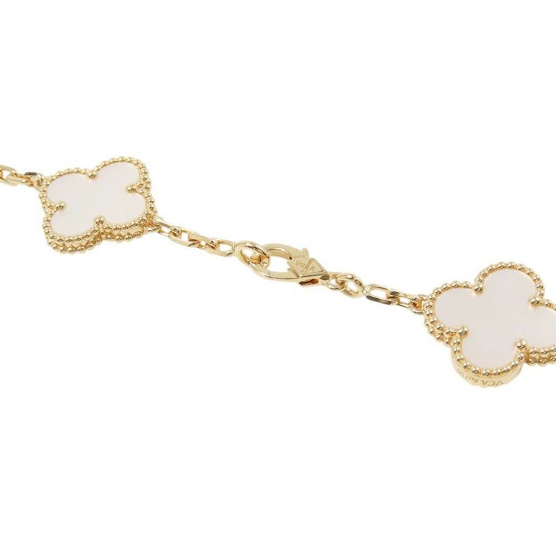 ヴァンクリーフ&アーペル ネックレス ヴィンテージ アルハンブラ ネックレス 10モチーフ マザーオブパール K18YG VCARA42800