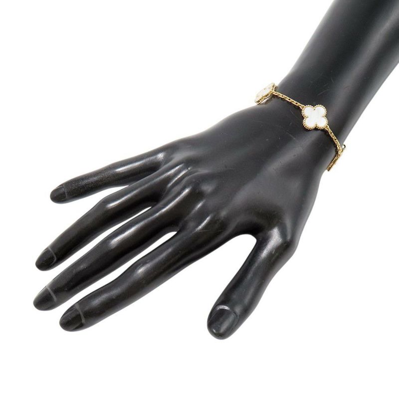 ヴァンクリーフ＆アーペル ブレスレット ヴィンテージ アルハンブラ 5モチーフ マザーオブパール K18YGイエローゴールド VCARA41800