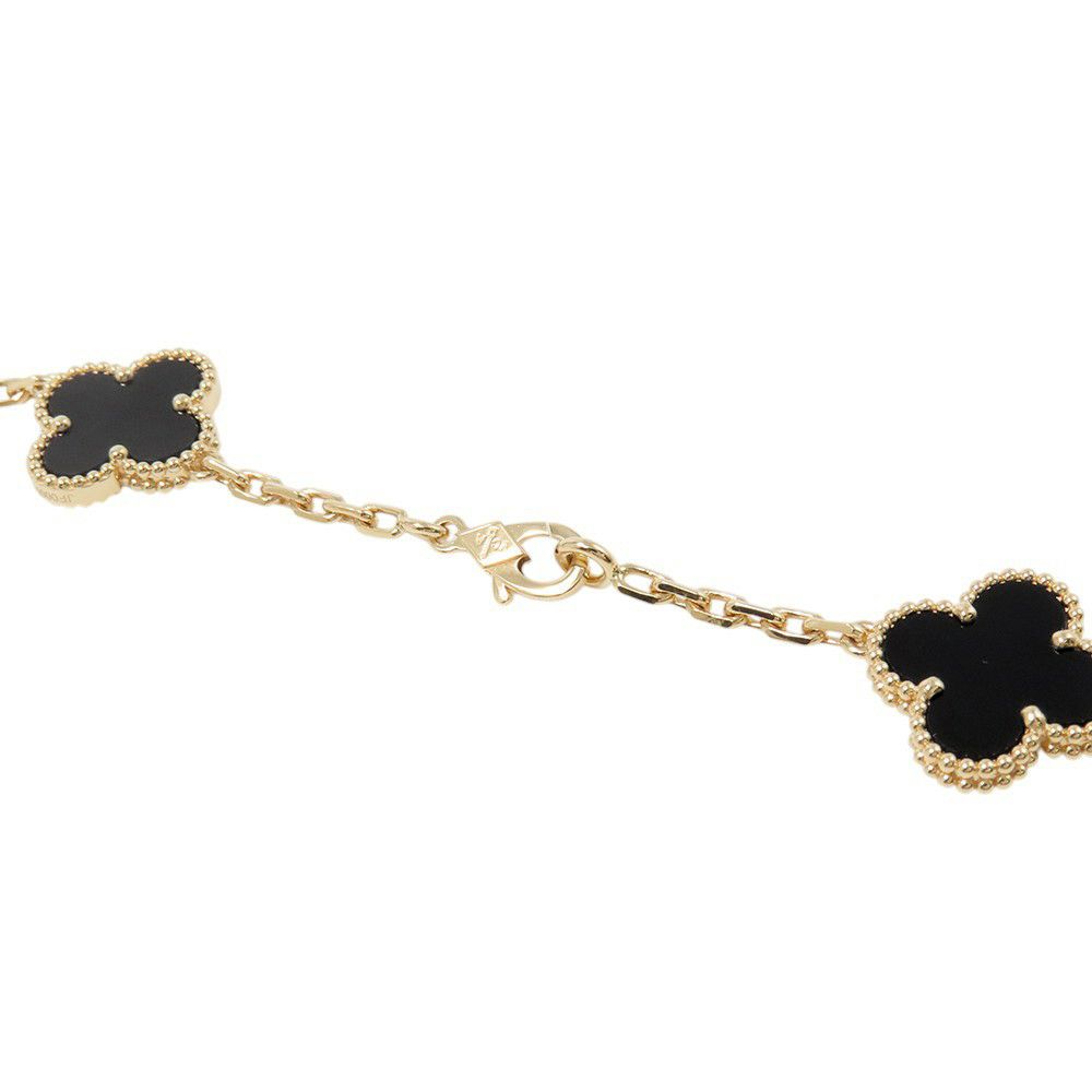 ヴァンクリーフ&アーペル ネックレス ヴィンテージ アルハンブラ ネックレス 10モチーフ オニキス K18YGイエローゴールド VCARA42700