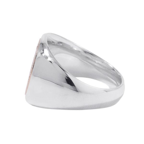 エルメス リング エクスリブリス シュヴァリエ リング SV925シルバー/K18PGピンクゴールド リングサイズ55 HERMES 指輪