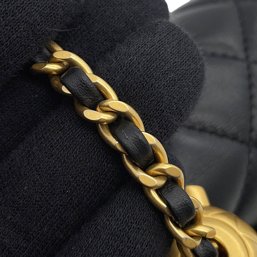 シャネル チェーンショルダーバッグ ミニマトラッセ ラムスキン AS1786 CHANEL ココボール 黒