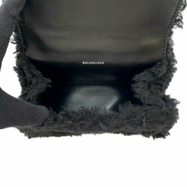 バレンシアガ ハンドバッグ アワーグラスXS ボア/ラムスキン 656431 BALENCIAGA 2wayショルダーバッグ 黒