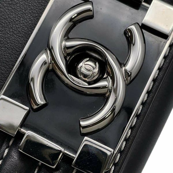 シャネル チェーンショルダーバッグ ボーイシャネル ココマーク レザー CHANEL バッグ 2way 黒