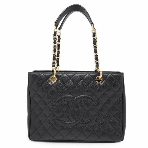 シャネル チェーントートバッグ ココマーク マトラッセ GST A50995 CHANEL バッグ ショルダーバッグ 黒