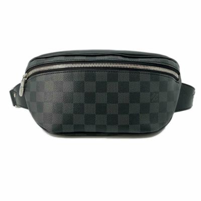 ルイヴィトン ボディバッグ ダミエ・グラフィット バムバッグ N40362 LOUIS VUITTON ウエストバッグ ブラック 黒 安心保証