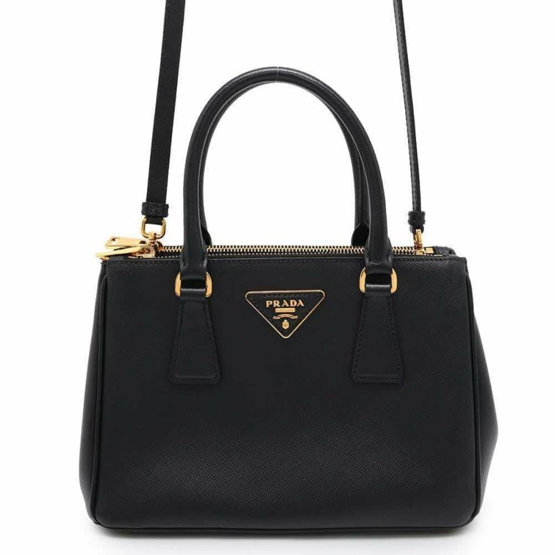 プラダ ハンドバッグ ガレリア スモール サフィアーノレザー 1BA896 PRADA 2wayショルダーバッグ 黒