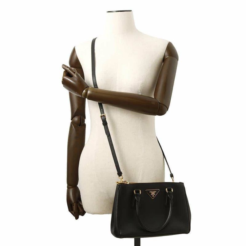 プラダ ハンドバッグ ガレリア スモール サフィアーノレザー 1BA896 PRADA 2wayショルダーバッグ 黒