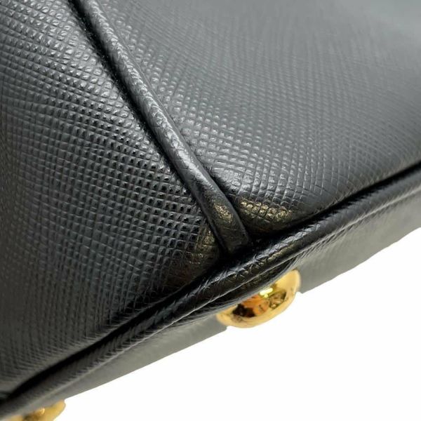 プラダ ハンドバッグ ガレリア スモール サフィアーノレザー 1BA896 PRADA 2wayショルダーバッグ 黒