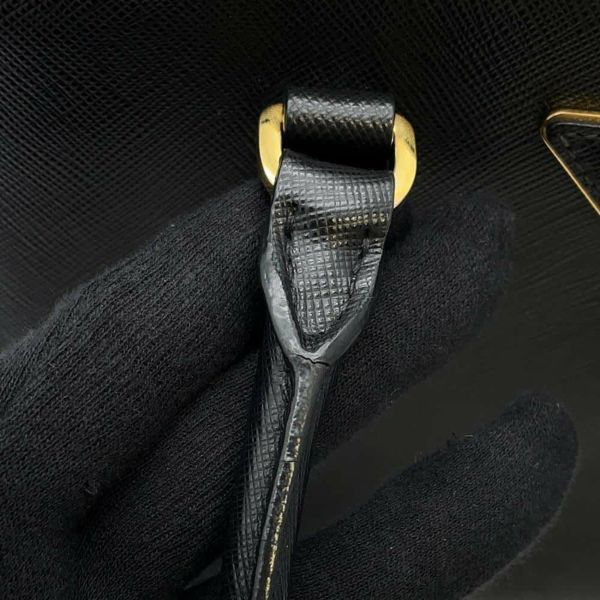 プラダ ハンドバッグ ガレリア スモール サフィアーノレザー 1BA896 PRADA 2wayショルダーバッグ 黒