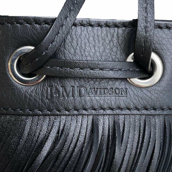 ジェイアンドエム デヴィッドソン ハンドバッグ フリンジ レザー J&M Davidson ショルダーバッグ 黒