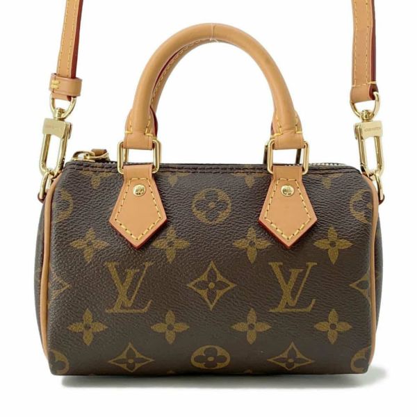 ルイヴィトン ハンドバッグ モノグラム ナノ・スピーディ M81085 LOUIS VUITTON 2wayショルダーバッグ