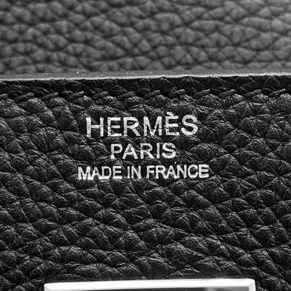 エルメス バーキン30 ブラック/シルバー金具 トリヨンクレマンス □L刻印 HERMES Birkin ハンドバッグ 黒