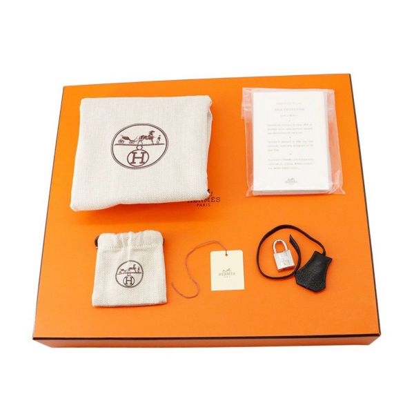 エルメス バーキン30 ブラック/シルバー金具 トリヨンクレマンス □L刻印 HERMES Birkin ハンドバッグ 黒