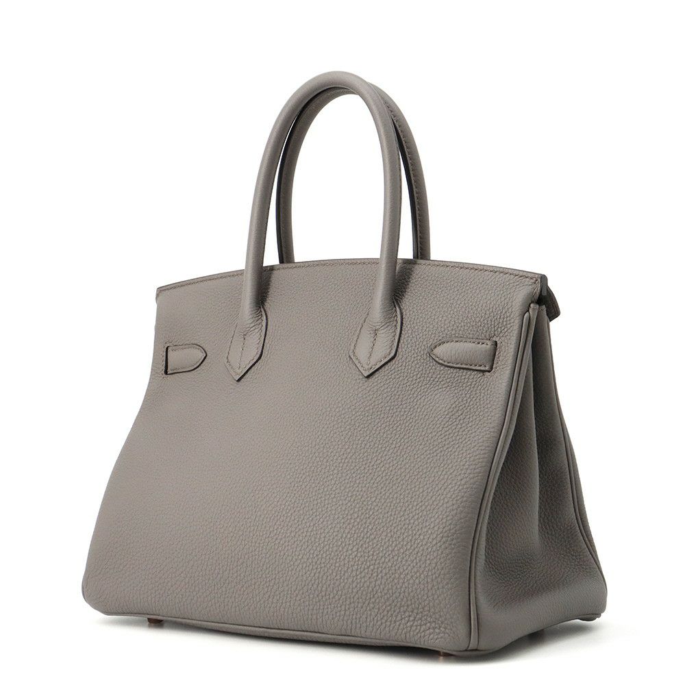 エルメス バーキン30 エタン/ピンクゴールド金具 トゴ D刻印 HERMES Birkin ハンドバッグ