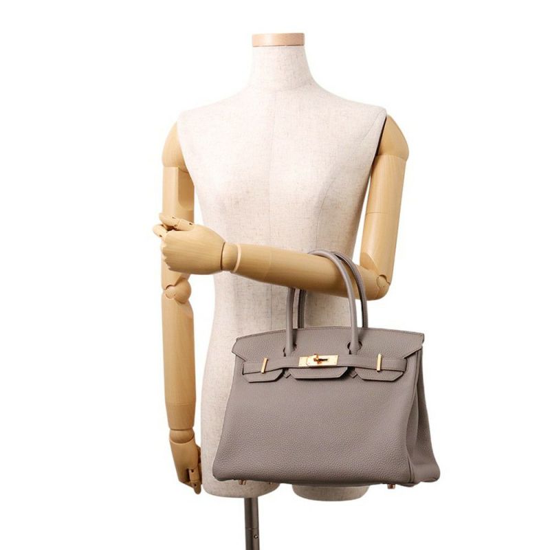 エルメス バーキン30 エタン/ピンクゴールド金具 トゴ D刻印 HERMES Birkin ハンドバッグ