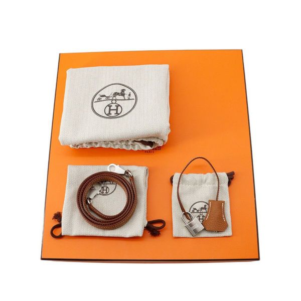 エルメス ハンドバッグ ケリー28 内縫い ゴールド/シルバー金具 トゴ K刻印 2wayショルダー