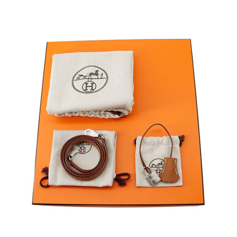 エルメス ハンドバッグ ケリー28 内縫い ゴールド/シルバー金具 トゴ K刻印 2wayショルダー