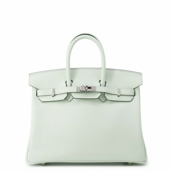エルメス バーキン25 ヴェールペパーミント/シルバー金具 スイフト K刻印 HERMES Birkin ハンドバッグ
