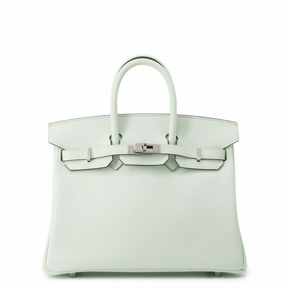エルメス バーキン25 ヴェールペパーミント/シルバー金具 スイフト K刻印 HERMES Birkin ハンドバッグ