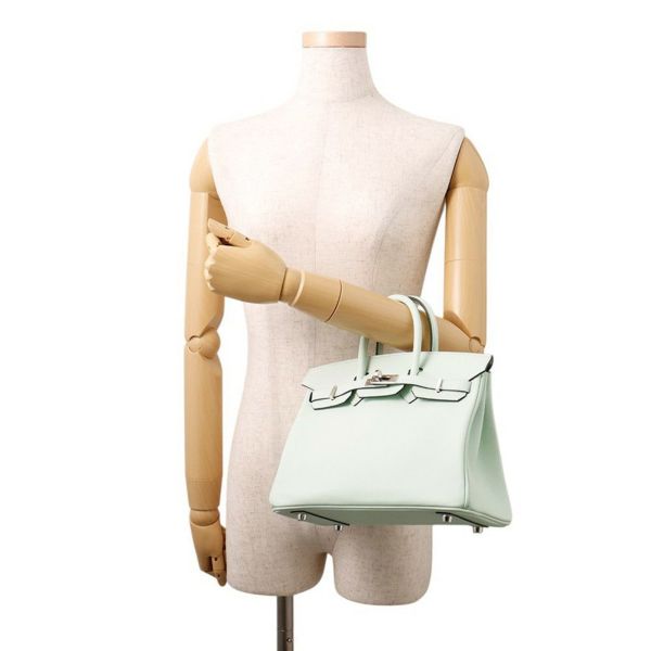 エルメス バーキン25 ヴェールペパーミント/シルバー金具 スイフト K刻印 HERMES Birkin ハンドバッグ