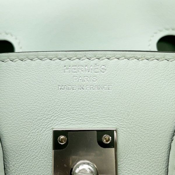 エルメス バーキン25 ヴェールペパーミント/シルバー金具 スイフト K刻印 HERMES Birkin ハンドバッグ