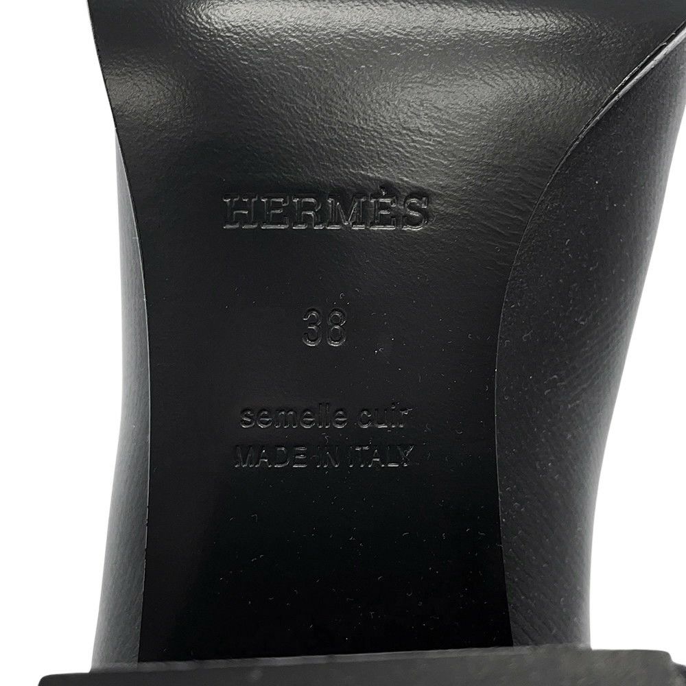 エルメス ブーツ フーレ 60 レザー レディースサイズ38 HERMES 靴 ロングブーツ 黒