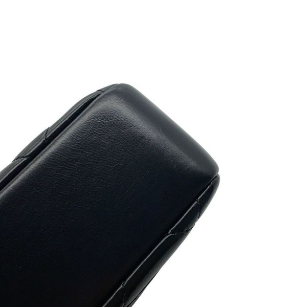 シャネル ハンドバッグ ココマーク マトラッセ ミニ トップハンドル シャイニーカーフレザー AS4543 2way 黒