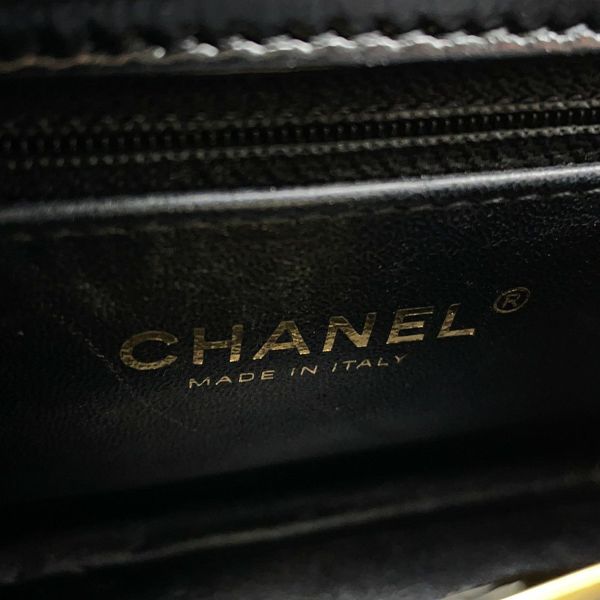 シャネル ハンドバッグ ココマーク マトラッセ ミニ トップハンドル シャイニーカーフレザー AS4543 2way 黒