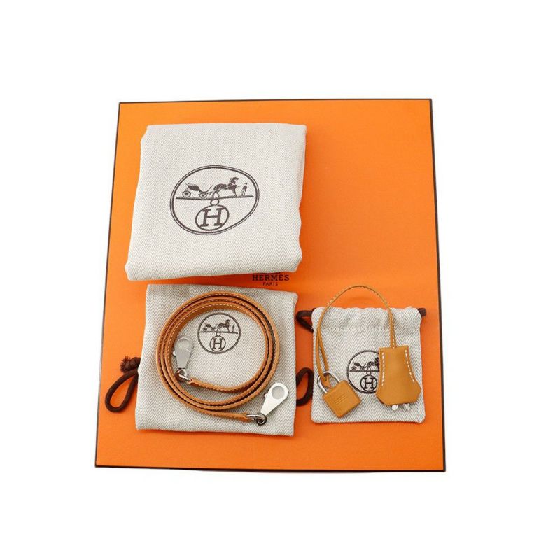 エルメス ハンドバッグ ケリー25 外縫い ナチュラルサブレ/シルバー金具 ヴォーバトラー W刻印 2wayショルダー バトラー