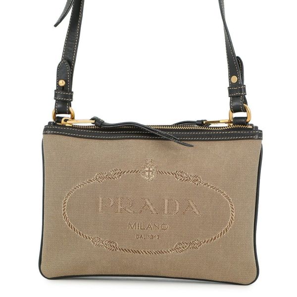 プラダ ショルダーバッグ ジャガード ロゴ 1BH046 PRADA